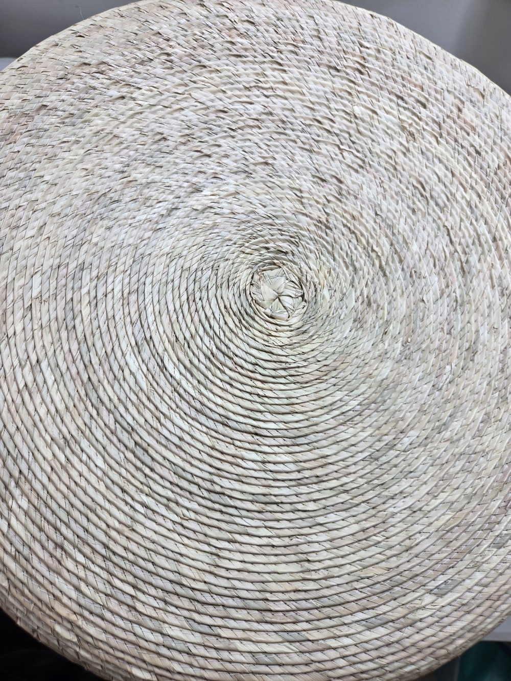 NWT QUINCE Set Of 2 Handwoven Round Palm Baskets Medium Natural 8974 - Picture 12 of 16